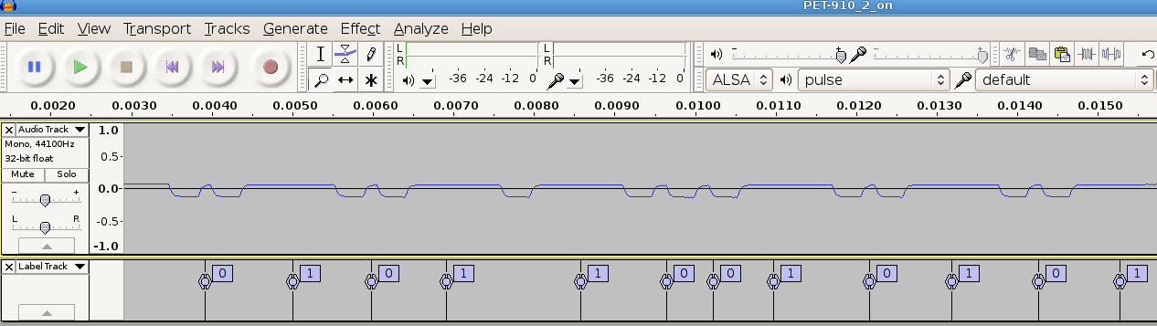 Audacity as an oscilloscope